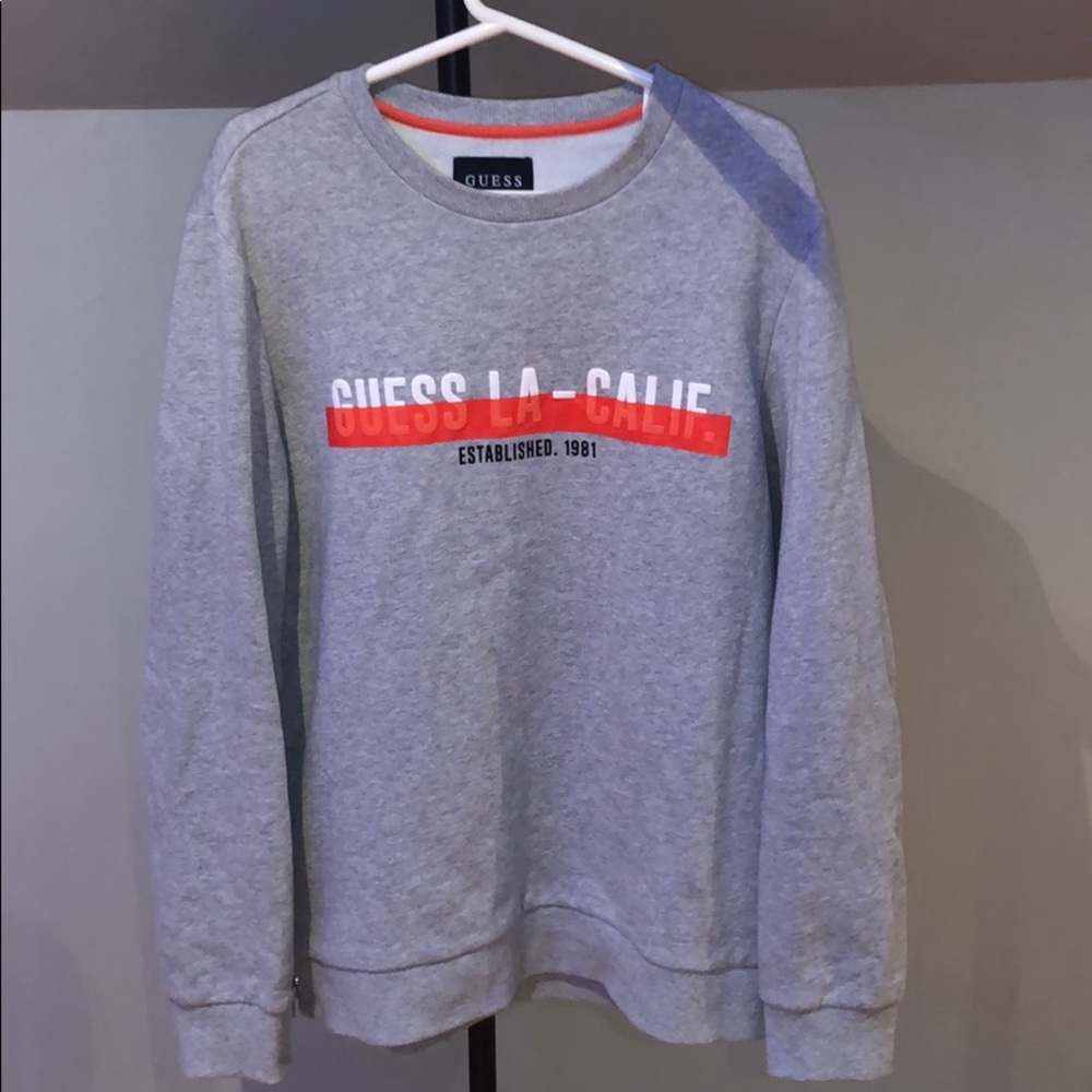 GUESS GREY LA SWEATSHIRT CREWNECK